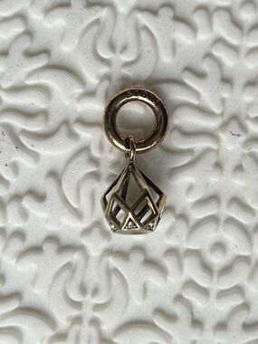 STORY Geometric Charm Pendant, Sterling Silver 925 Layered with Gold with DEFECT